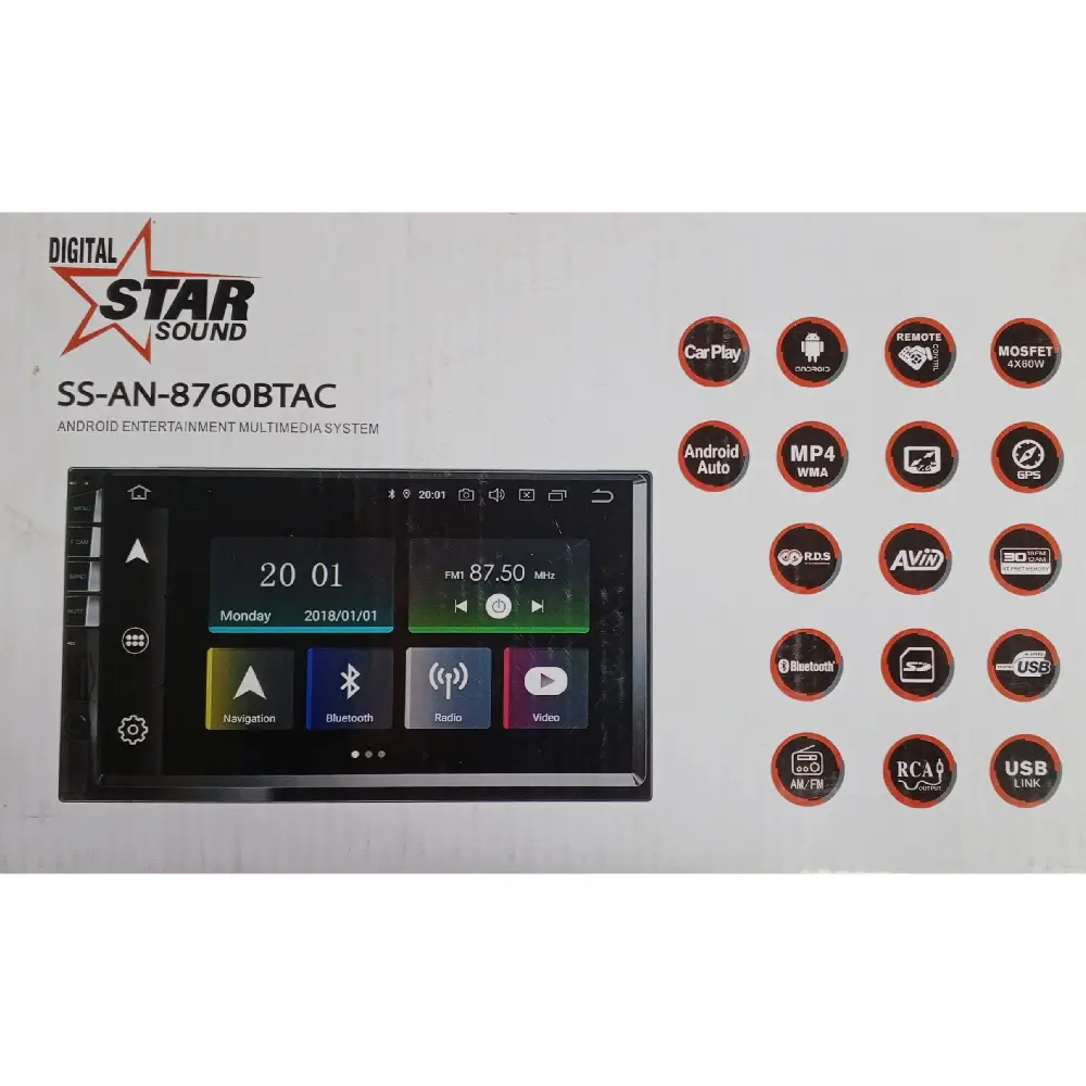 Starsound SS-AN-8760BTAC 7" Media Player